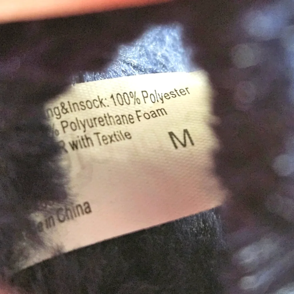 LC Lauren Conrad Blue Plush House Shoes Slippers Cozy - Size Medium - Picture 4 of 6